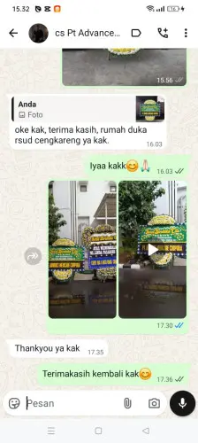 Testimonial Papan Bunga Pernikahan cirebon