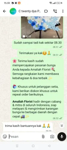 Testimonial Standing Flower cirebon