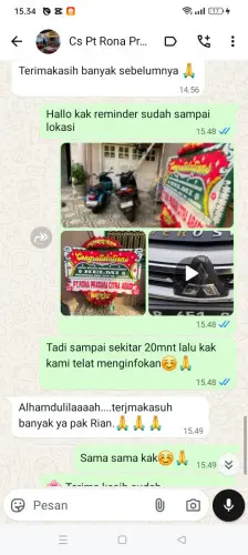 Testimonial Papan Bunga cirebon